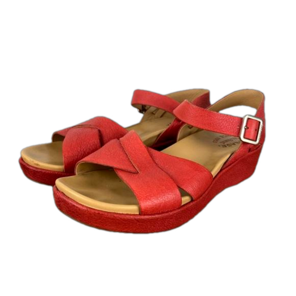 KORK-EASE Myrna Leather Sandal in Red size 8